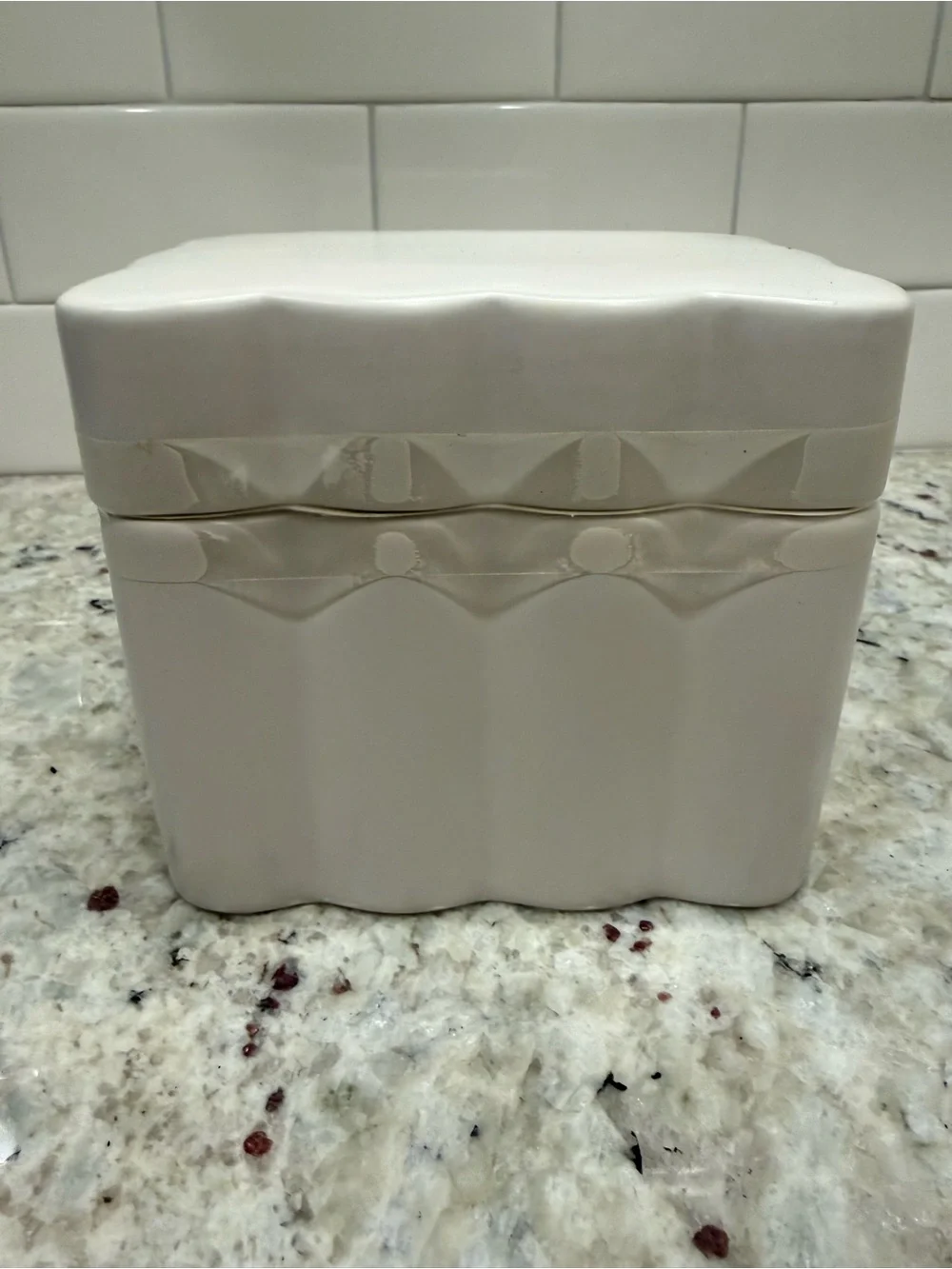 Ceramic White Ceramic Lidded Box by Room Essentials 4 1/2” H x 5 1/4” W (Sealed)